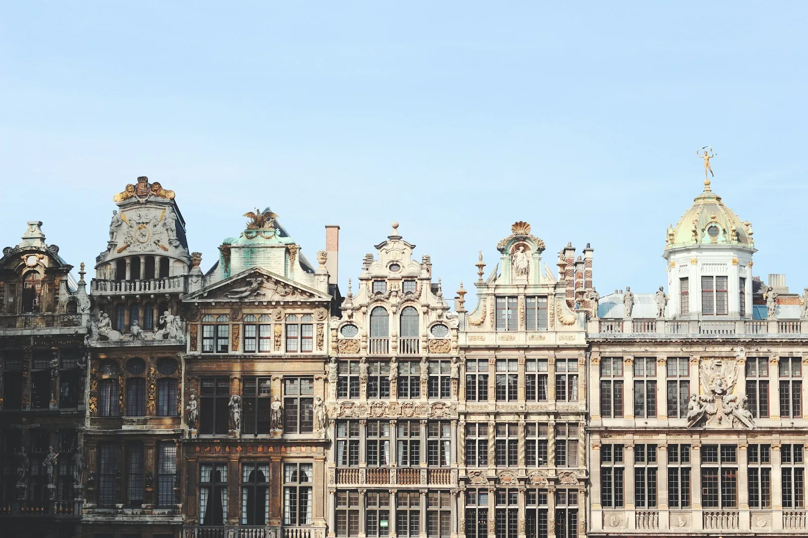 Façades historiques de la Grand Place de Bruxelles