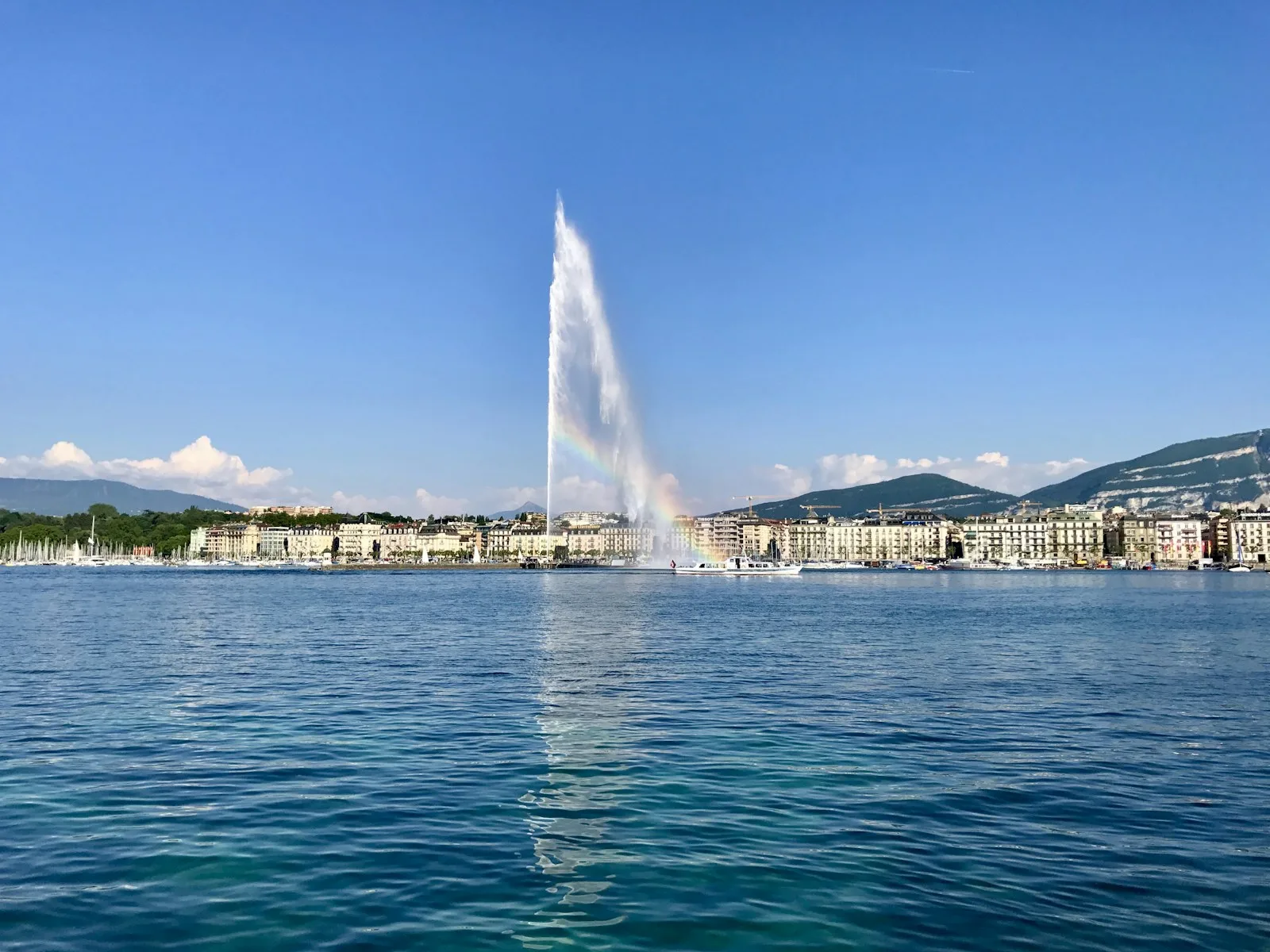 Jet d'Eau et rade de Genève, Suisse