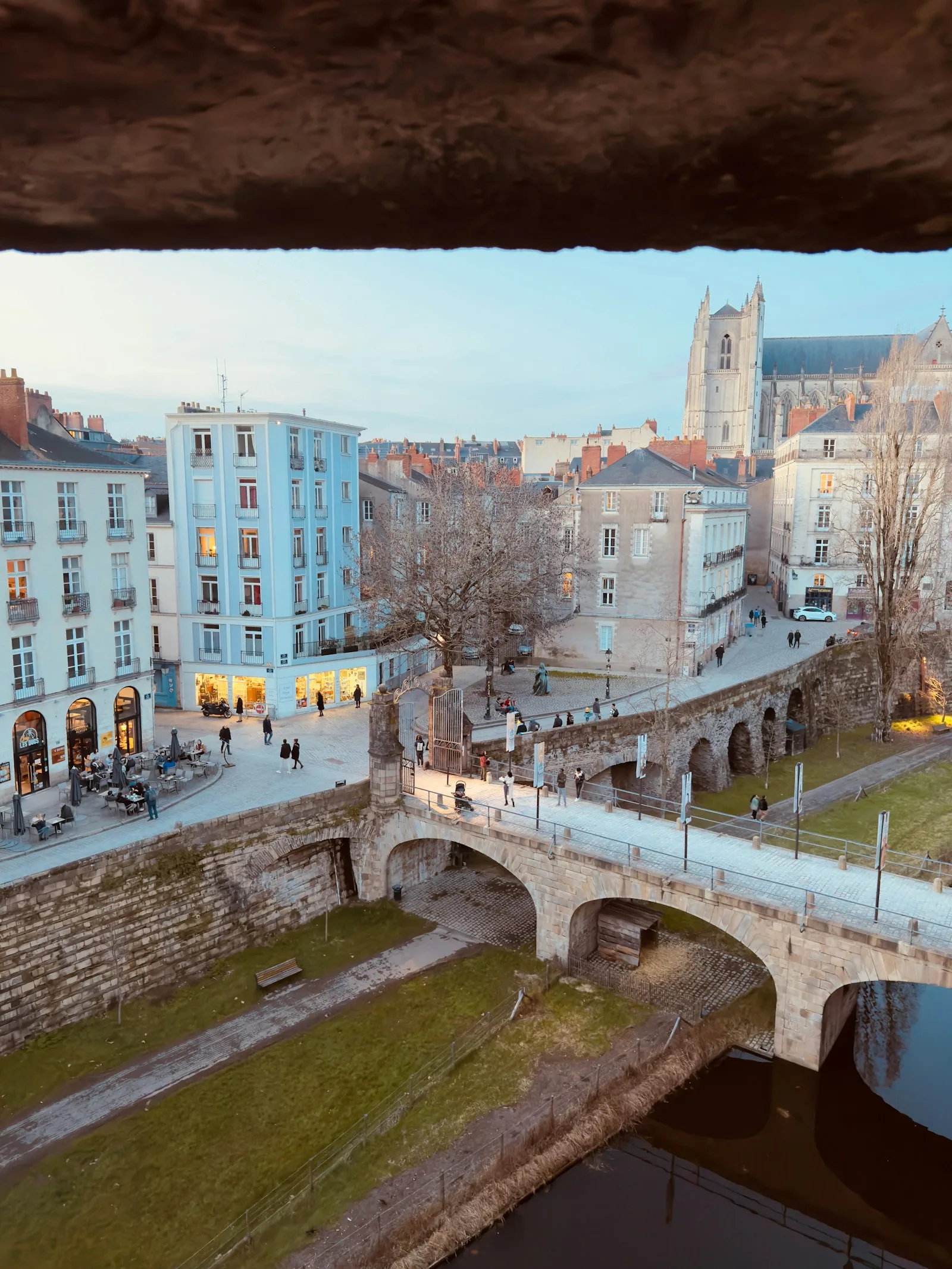 Vue sur la cathédrale et le centre historique de Nantes
